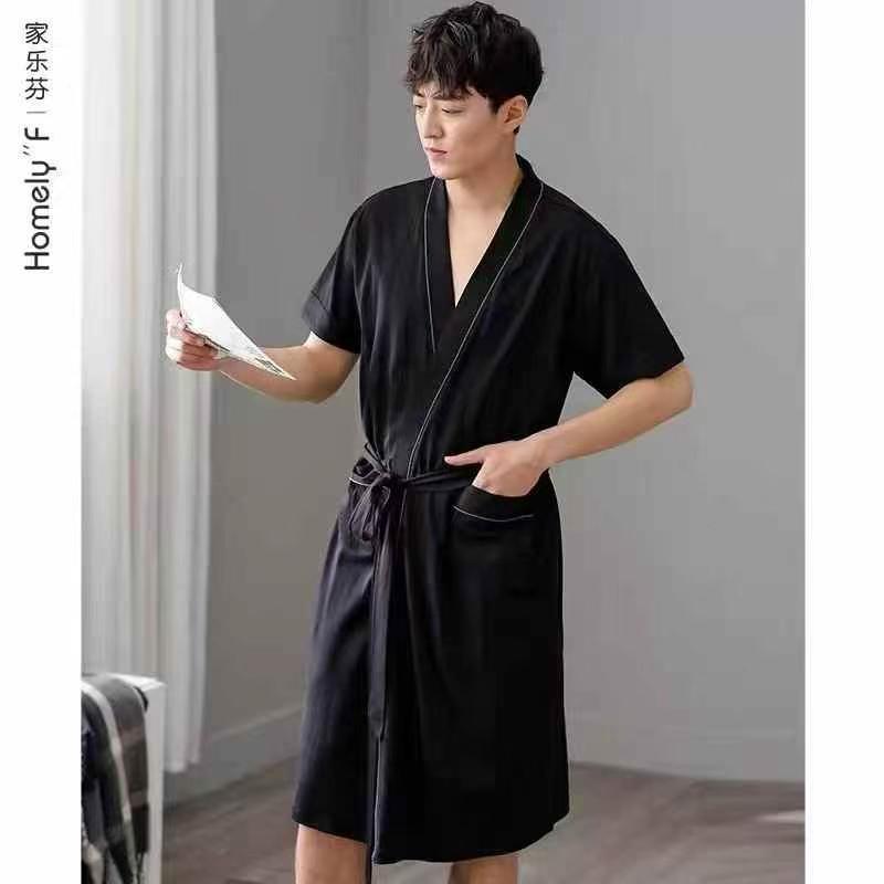 Unisex Short Sleeve Mid-length Water Absorbent Bath Robe, About 550 Pieces - Image 1