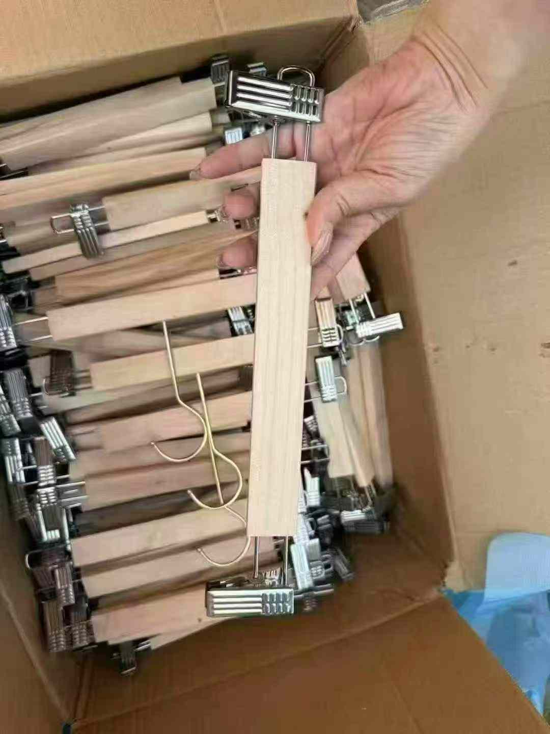 Adult Solid Wood Pants Hangers, Total 8000 Pcs - Image 1
