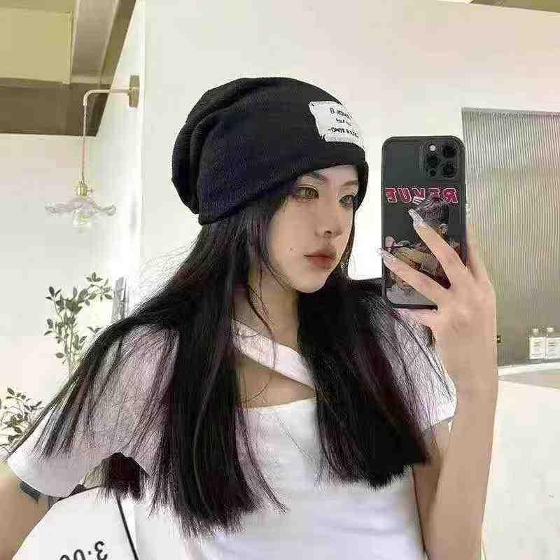 335 Pieces Women's Solid Color Japanese Korean Style Knit Slouchy Beanie One Size - Image 1