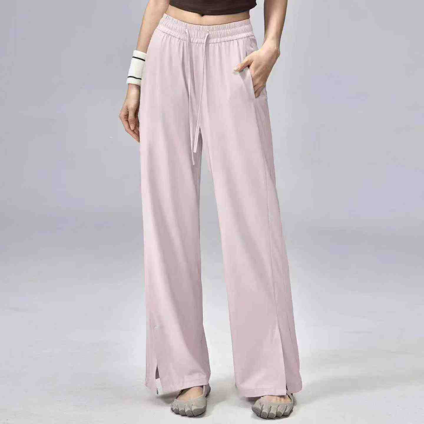 548 dona bo'yi baland ayollar uchun beli baland keng oyoqli shimlar, bo'sh, salqin yoga sport shimlari, S-XL o'lchamlarida - Image 1