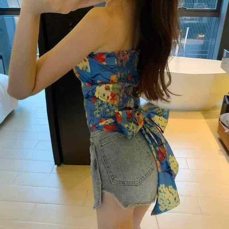 Summer Sexy Floral Strappy Bandeau Camisole, One Size, 567 Pieces, Individual Packing - Image 1