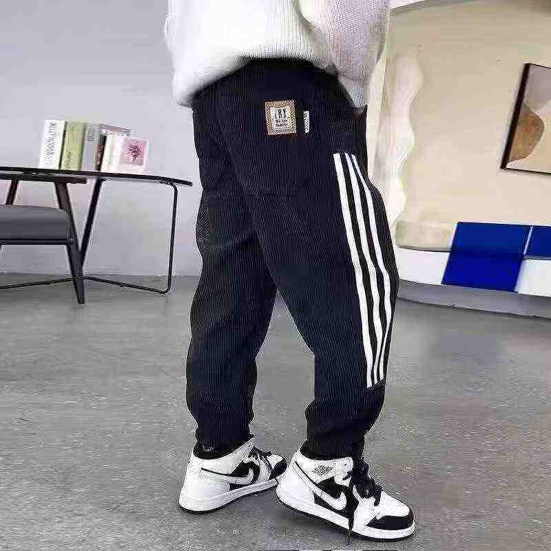 871 pièces de pantalons de jogging décontractés en velours côtelé pour garçons, adaptés au printemps et à l'automne - Image 1