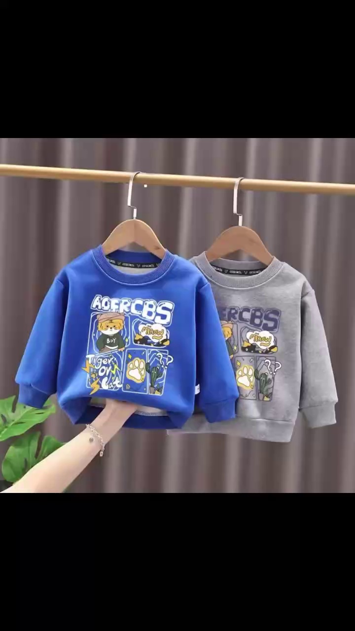 670 Helai Baju Sweater Kapas Kanak-Kanak & Seluar Sweatpants - Image 2