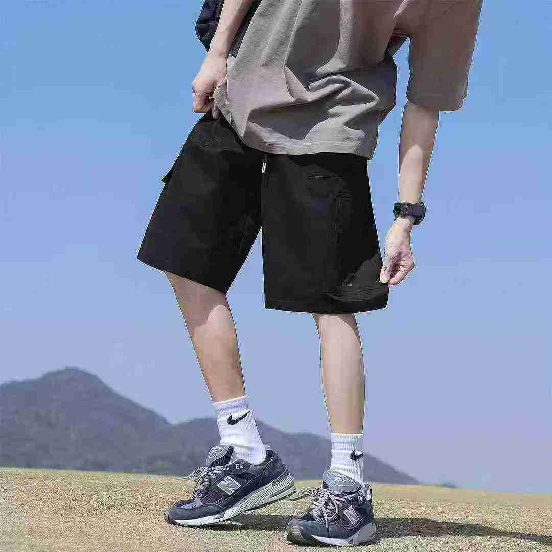 970 Pcs Twill Cotton Men's Loose Plus Size Summer Workwear Shorts - Image 1