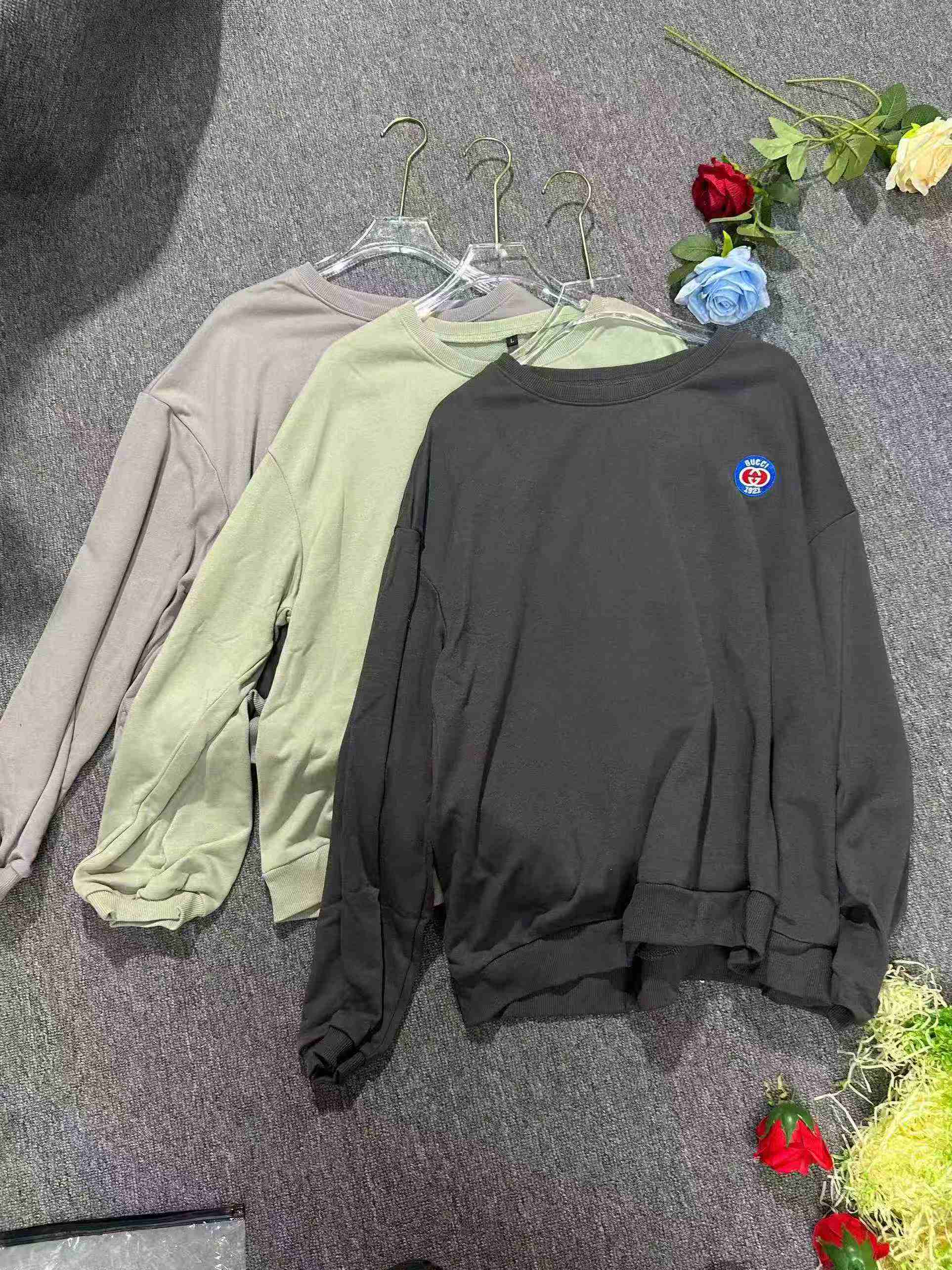 483 Keping Sweatshirt Lelaki Longgar Kapas Bersulam - Image 1