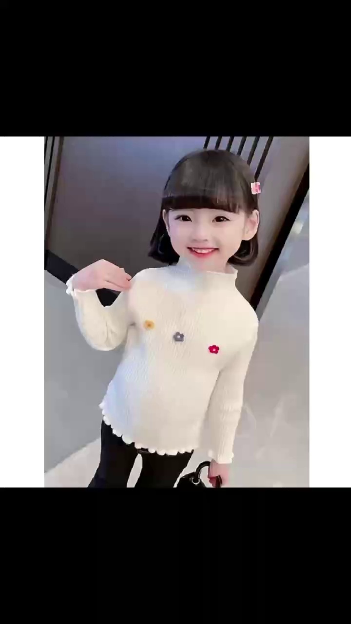 ประมาณ 1,000 ชิ้น เสื้อท็อปสเวตเตอร์ถักด้ายคอร์สปันสำหรับเด็ก แบรนด์สไตล์เกาหลี - Image 2