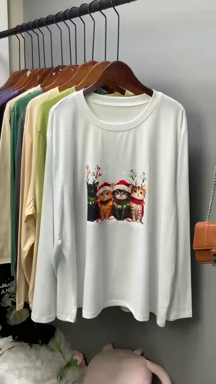 7000 Pcs Foreign Trade Oversized Long Sleeve T-Shirts - Image 1