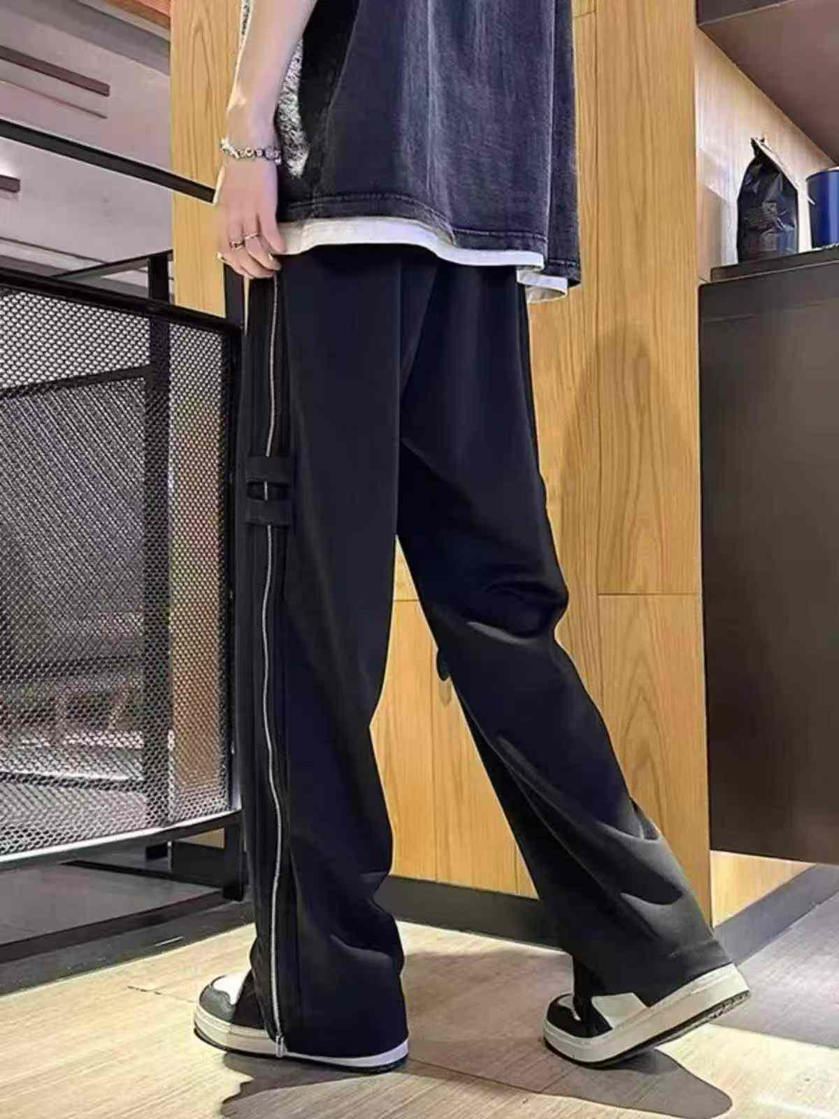 Pantalons décontractés style américain à fermeture éclair latérale, 362 pièces - Image 1