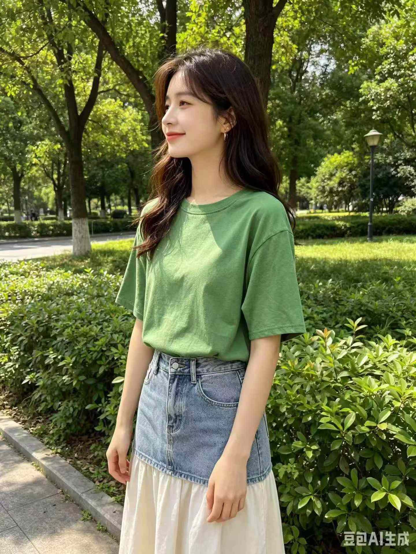 Plain Green 190g Unisex Cotton Short Sleeve T-shirts, About 1750 Pieces - Image 1