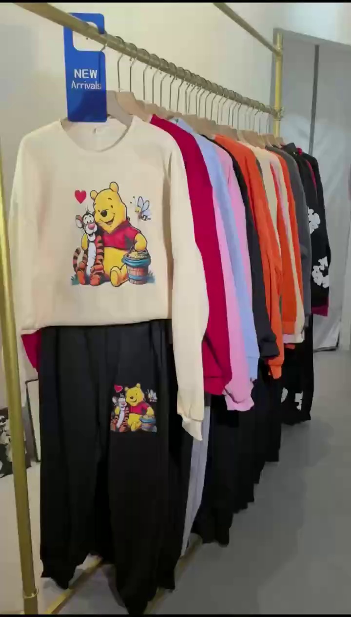 Around 300 Sets Winter Fleece Hooded Sport Two-Piece Sweatshirt Set Clearance - Image 1
