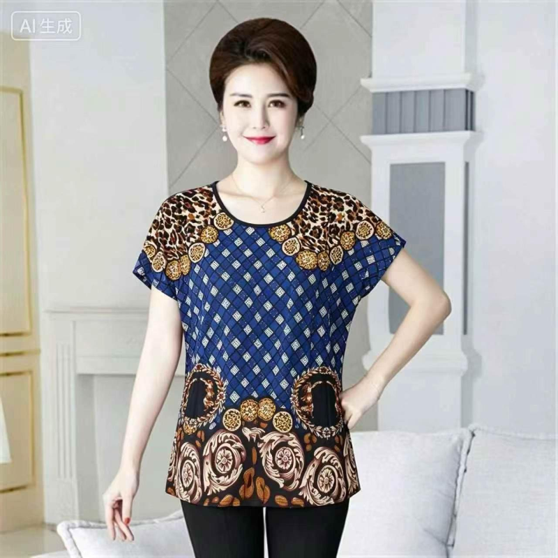 800PCS One Size Ice Silk Short Sleeve T-shirts For Mothers - Image 1