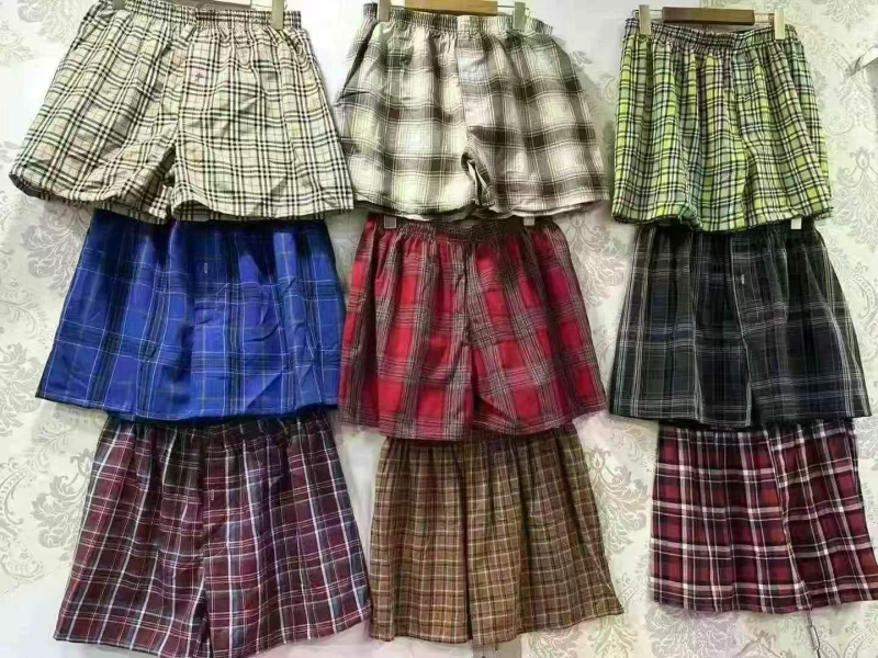 New Arrival 25000 PCS Cotton Plaid Boxer Underwear - Image 1