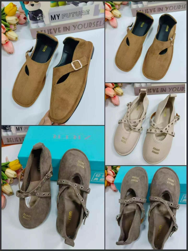 Mocasines franceses vintage con tira en T para mujer, 2000 pares - Image 1