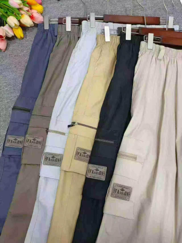 15000 Keping Seluar Kargo Kasual Lelaki Musim Panas Nipis, Potongan Kaki Lurus Lebar, Longgar Saiz Besar XL-3XL - Image 1