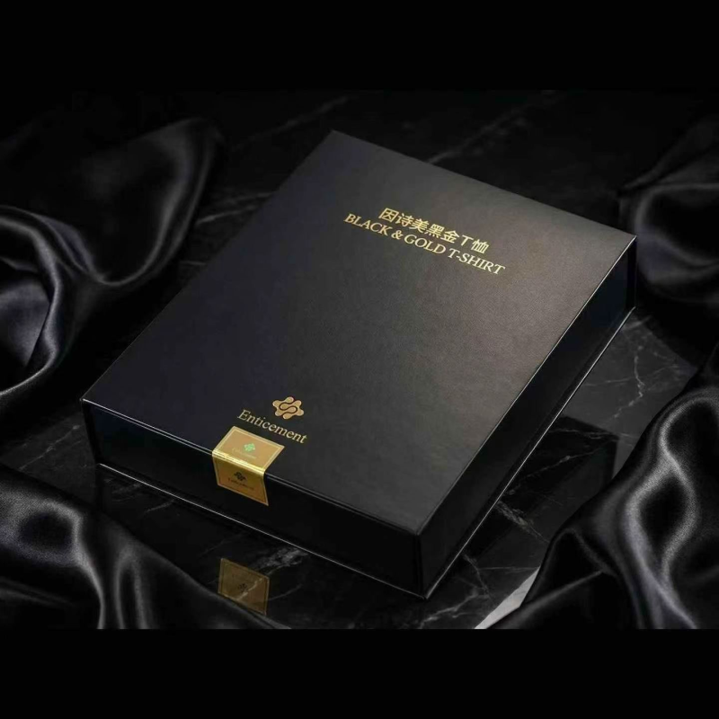 Gift Box Packed Cotton Black Rhinestone Women's Short Sleeve Top Size M-XL 1500+ Boxes - Image 1