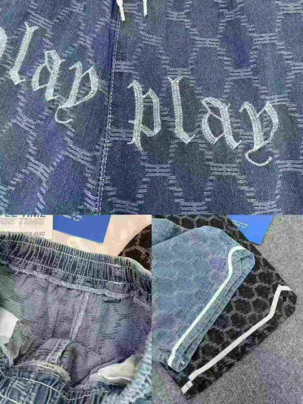 680PCS American High Street Embroidered Men's Elastic Waist Denim 5-inch Shorts 2 Colors Sizes S-3XL - Image 1