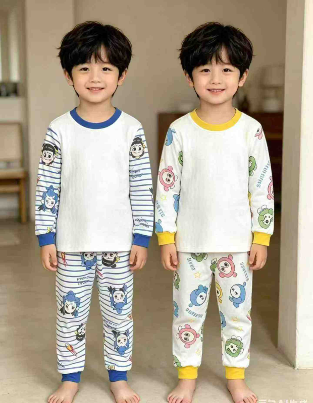 Boys and Girls Cotton Pullover Suits, Size 100-150, Total 3600 Sets - Image 1