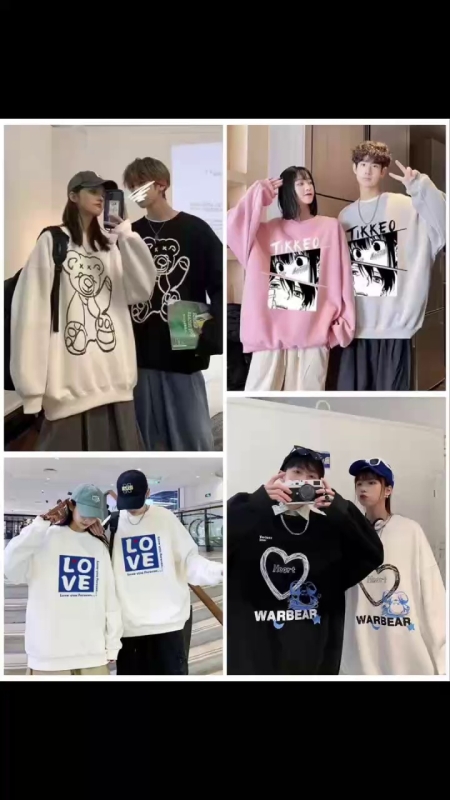 11200 Pcs Unisex Trendy Printed Oversized Sweatshirts - Image 1