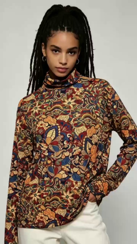 About 1500 Pcs European & American Printed Bottoming Shirts - Image 1