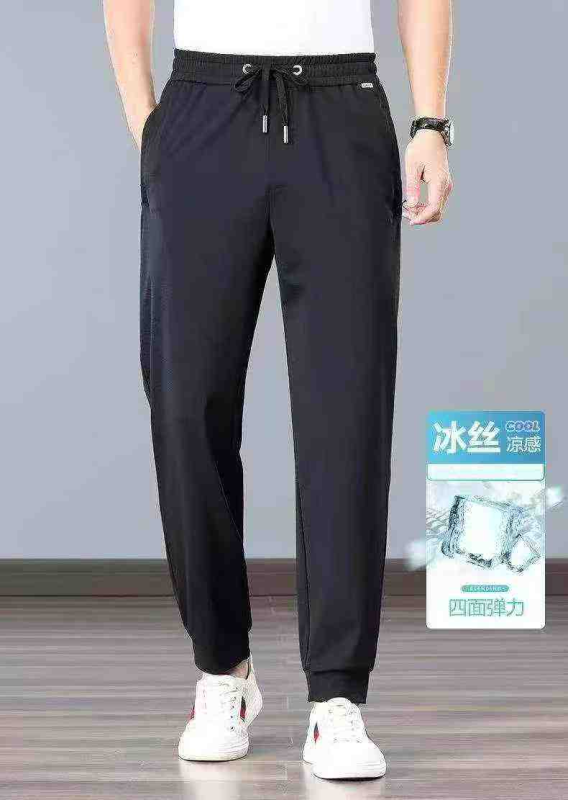 Spring Summer Men's High Elasticity Loose Jogger Casual Pants About 500 Pieces - Image 1