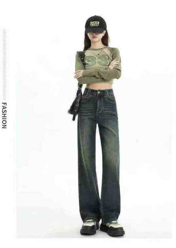 282 Pcs 2026 New Summer High Quality Washed Blue Wide Leg Jeans For Women - Image 1