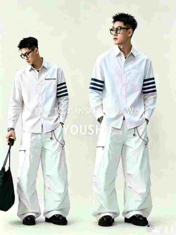 650 Pcs Trendy High-end Men's Long Sleeve Shirts For Spring Autumn - Image 1