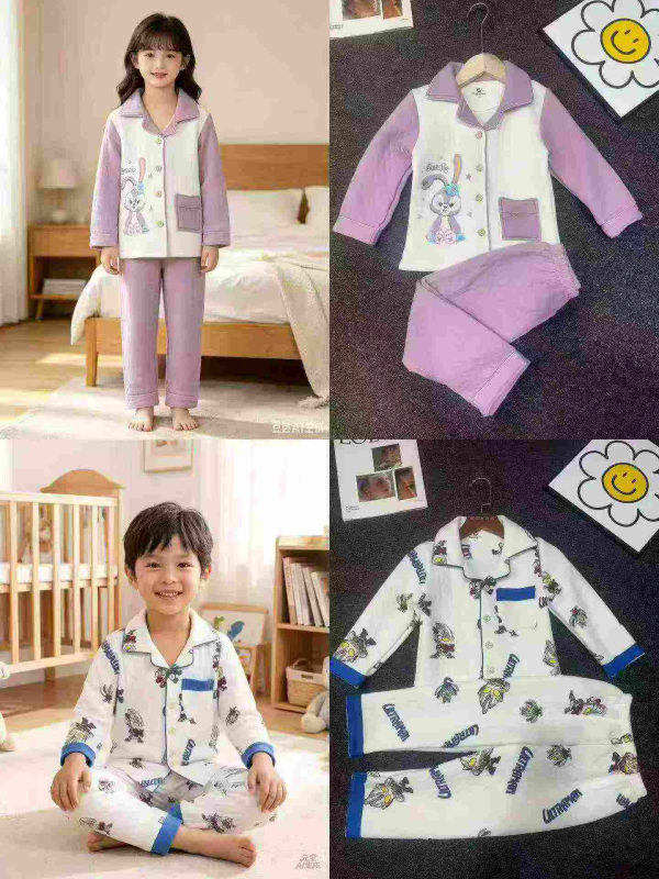 Setelan Kardigan Quilted Kualitas Tinggi untuk Anak Laki-laki & Perempuan, Ukuran 100-150, Sekitar 2800 Set - Image 1