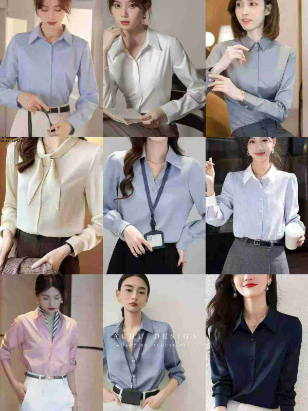 1000 Pieces Women's Commute Long Sleeve Professional Blouses - Image 1
