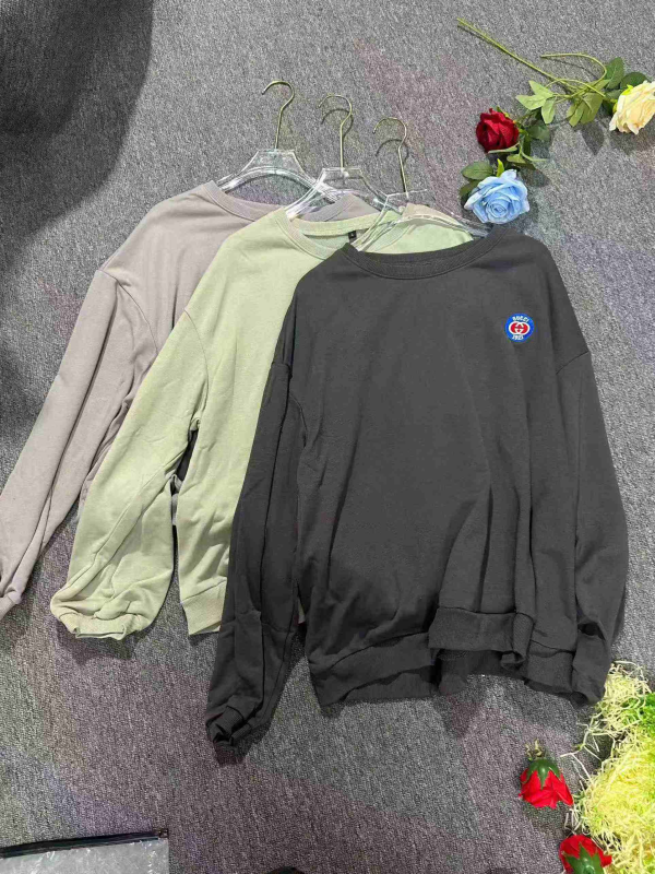483 Keping Sweatshirt Lelaki Longgar Kapas Bersulam - Image 1