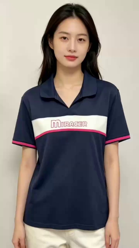 3400件品牌印花女士休闲运动Polo衫 - Image 1