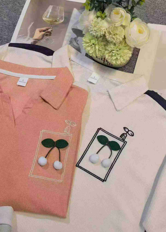清仓：夏季华夫格宽松多巴胺短袖Polo衫，3色，约320件，尺码M-2XL - Image 1
