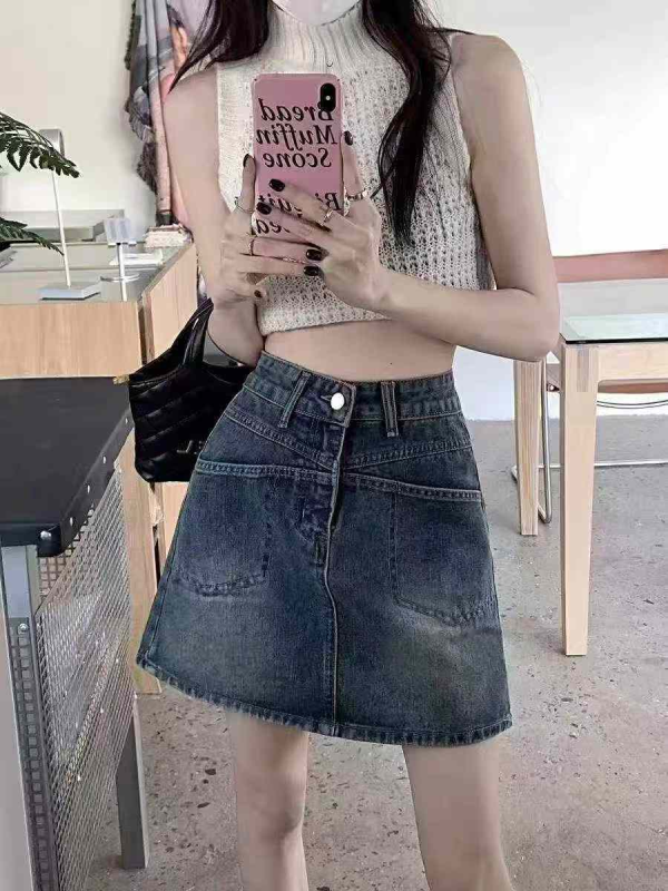 Summer New Washed Cotton Denim Short Skirt 3158 Pieces - Image 1