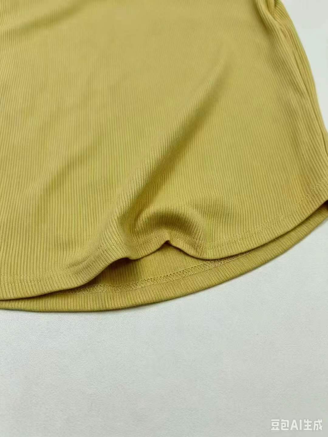 Fashion Niche Half Placket Button Women's Short Sleeve T-shirt 360 Pcs Single Color S-L Individually Packed - Image 5
