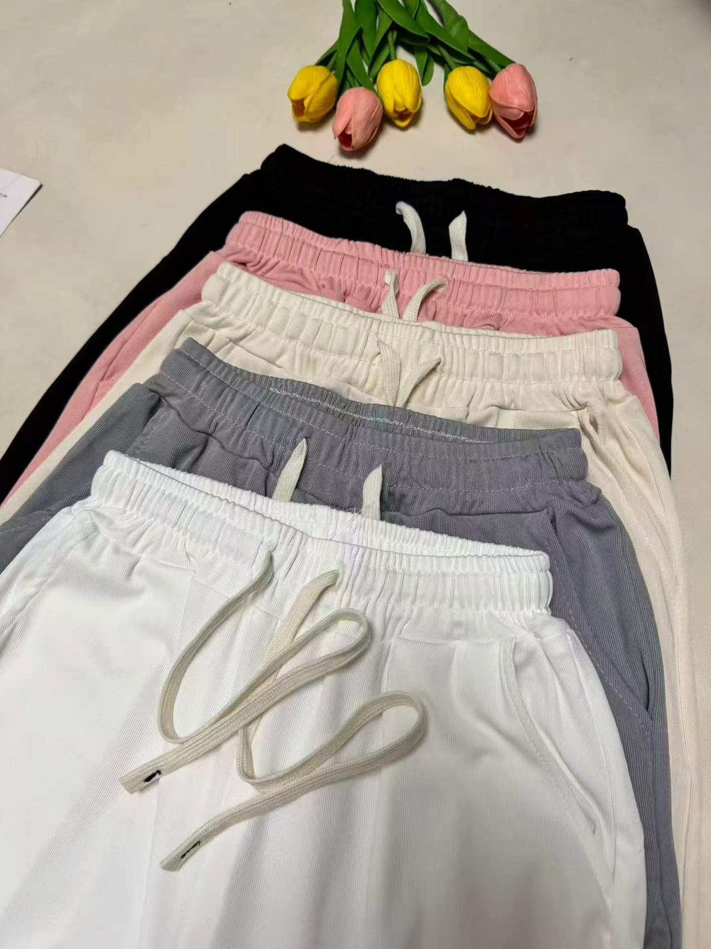 Fashion Casual Simple Drawstring Ice Silk Straight Pants, About 800 Pieces - Image 7
