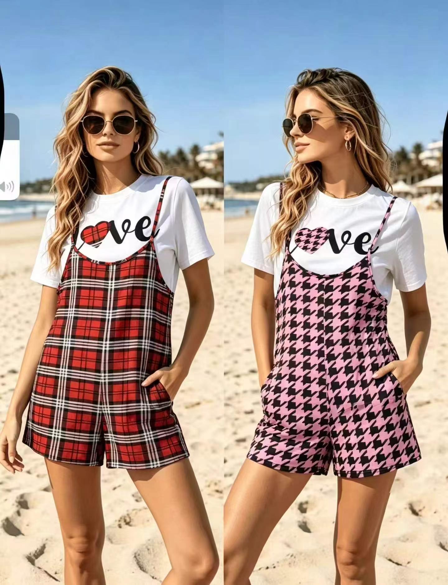 Cross-border Hot 2026 New Women's Two-piece Suspender Set 1000 Sets Size S-2XL - Image 3