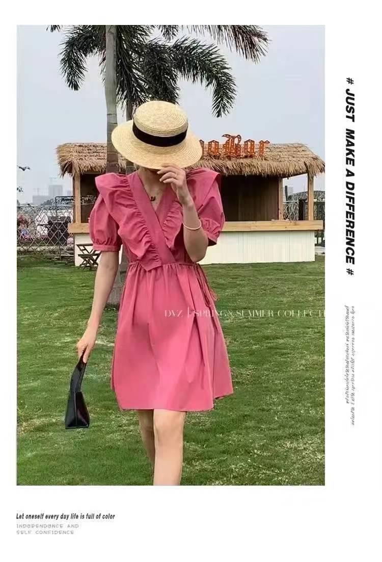 Đầm cổ bèo phong cách Pháp Hepburn size lớn mới mùa hè 2026, 542 chiếc - Image 2