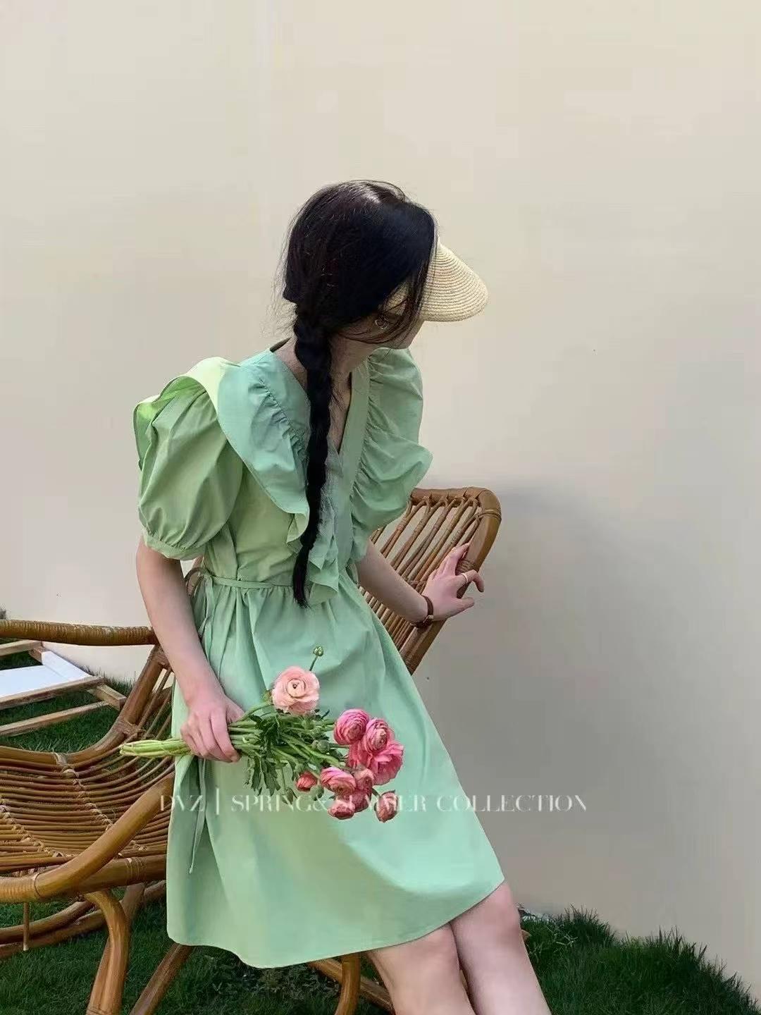 Đầm cổ bèo phong cách Pháp Hepburn size lớn mới mùa hè 2026, 542 chiếc - Image 4