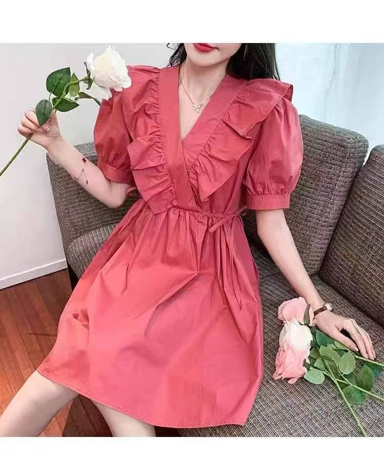 Đầm cổ bèo phong cách Pháp Hepburn size lớn mới mùa hè 2026, 542 chiếc - Image 6