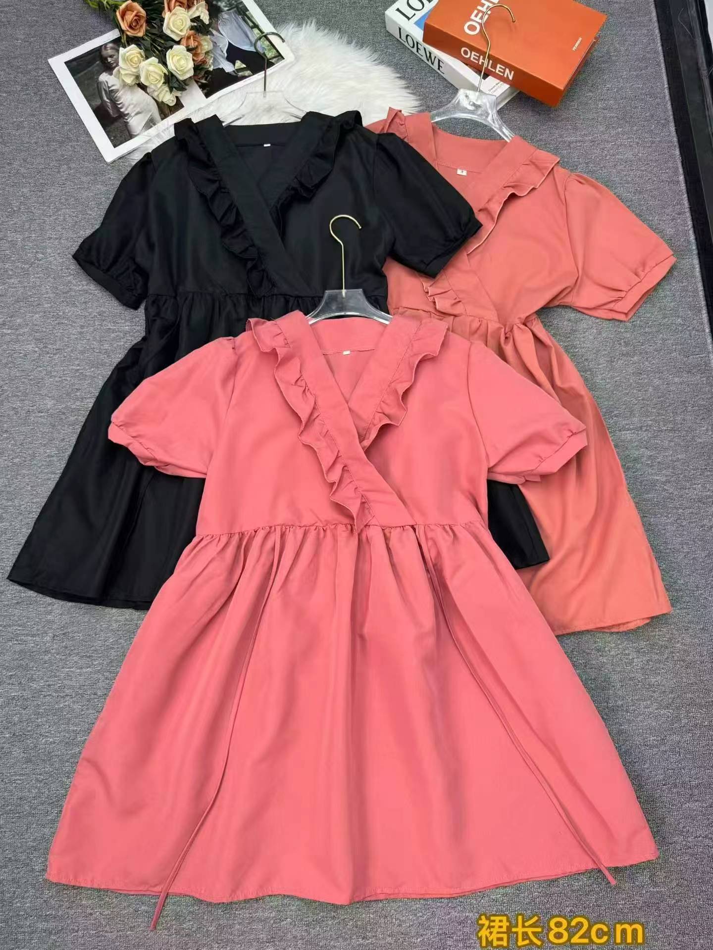 Đầm cổ bèo phong cách Pháp Hepburn size lớn mới mùa hè 2026, 542 chiếc - Image 8