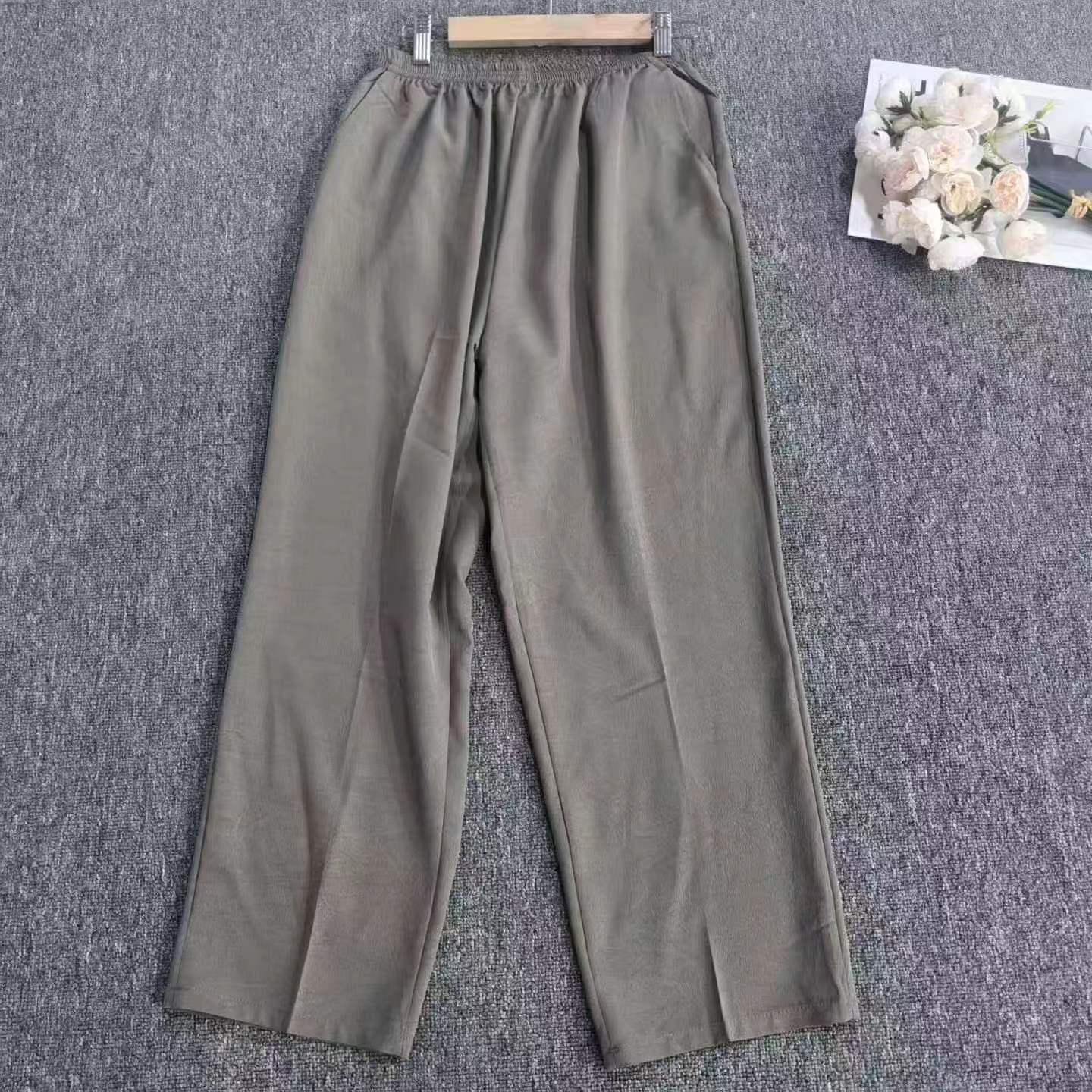 Women's Summer Elastic Waist Straight Cropped Pants, L-3XL, About 400 Pieces - Image 5