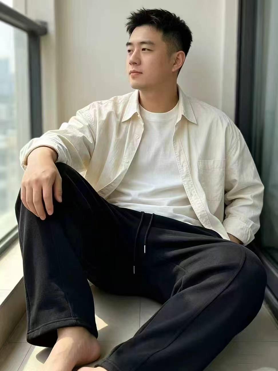 2400 Pcs Plus Size Men's Elastic Waist Straight Cotton Casual Pants - Image 3