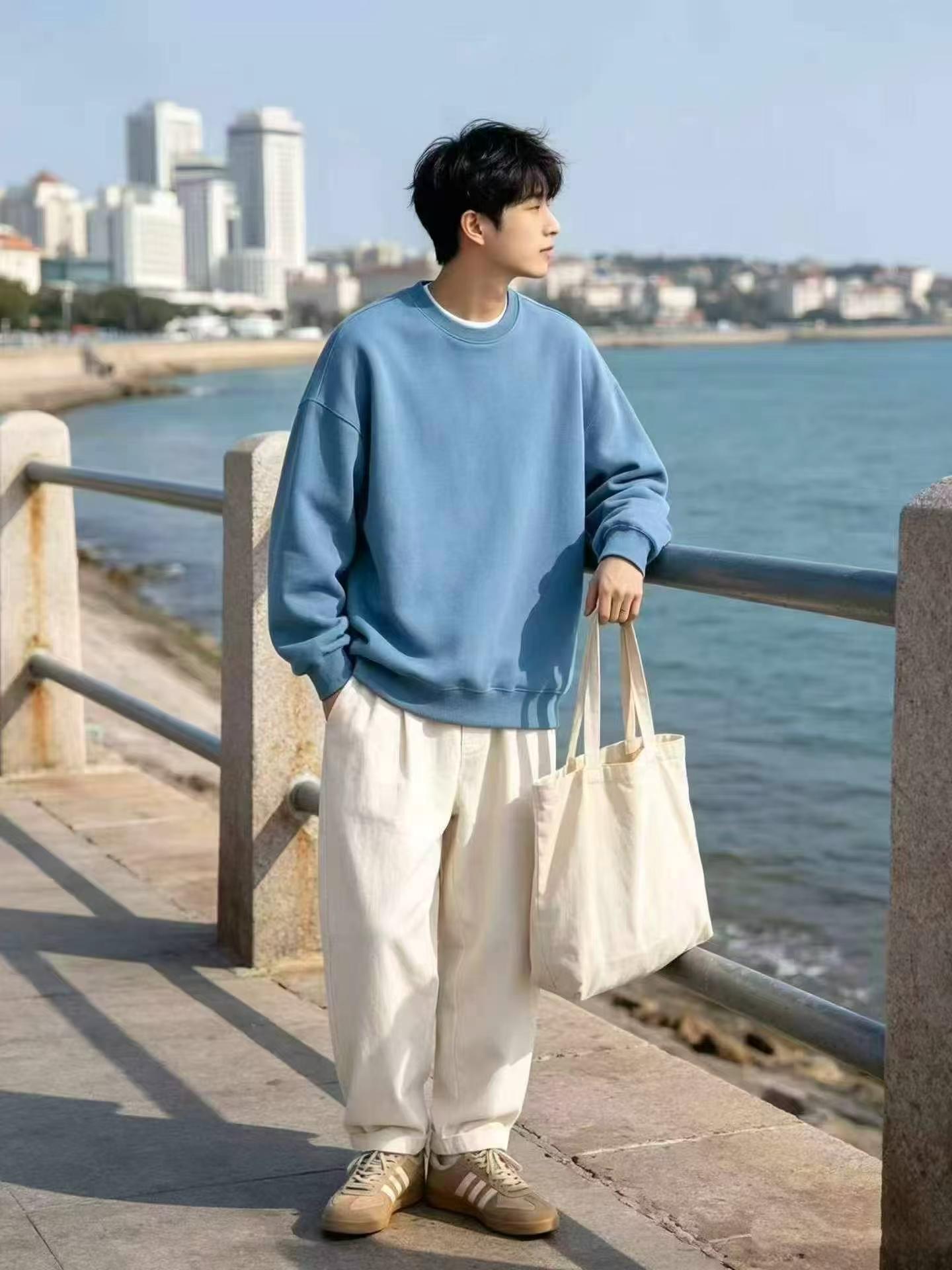 Over 4500 Pieces High Quality Plain Cotton Crew Neck Sweatshirts - Image 4