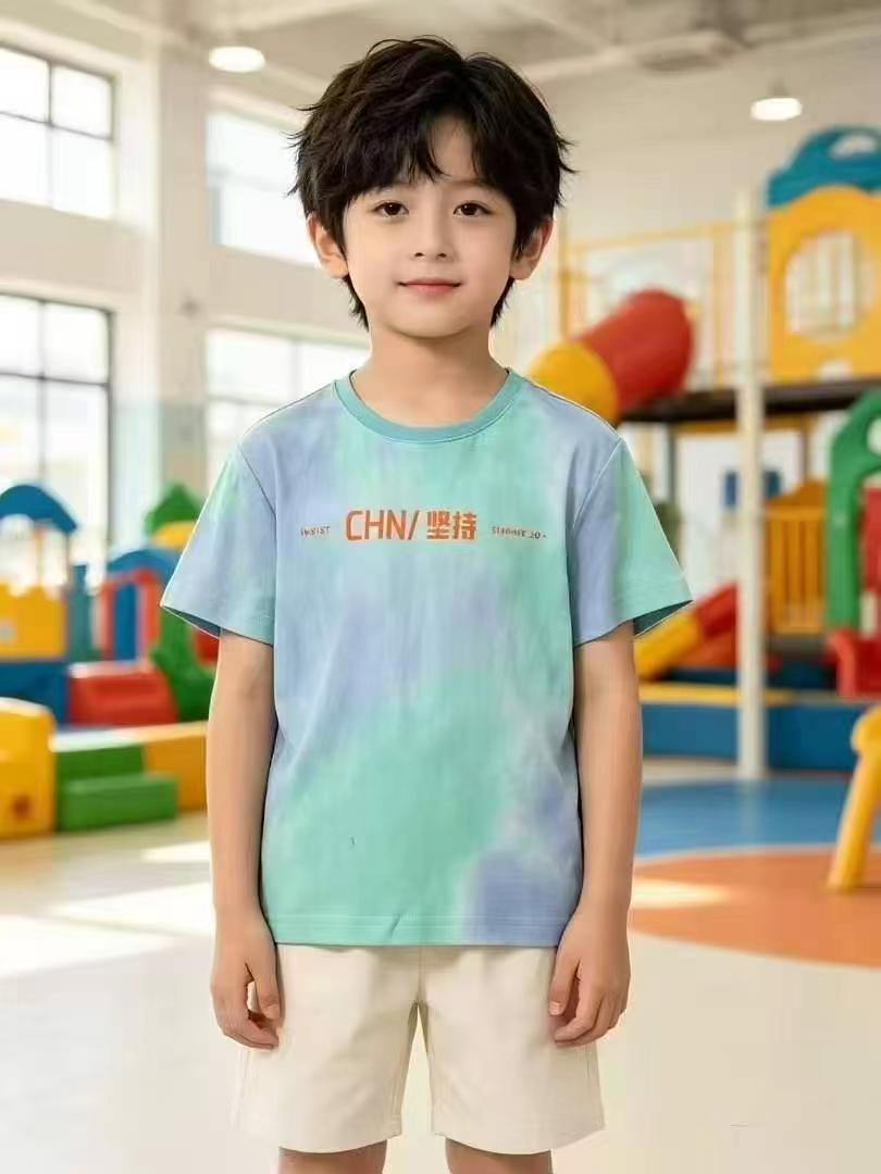 306 Pieces Little Kids Trendy Tie-dye Cotton Short Sleeve T-shirts - Image 2