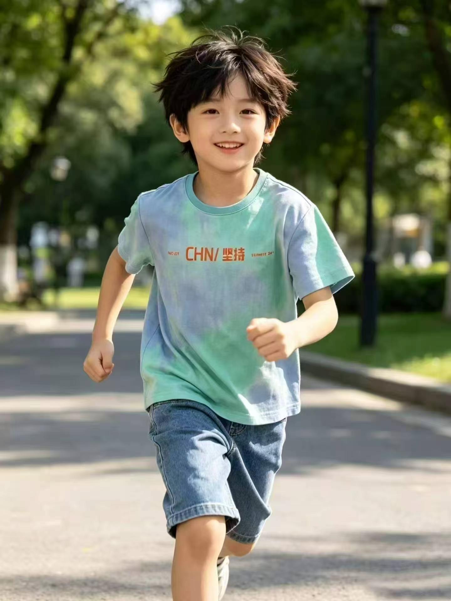 306 Pieces Little Kids Trendy Tie-dye Cotton Short Sleeve T-shirts - Image 4