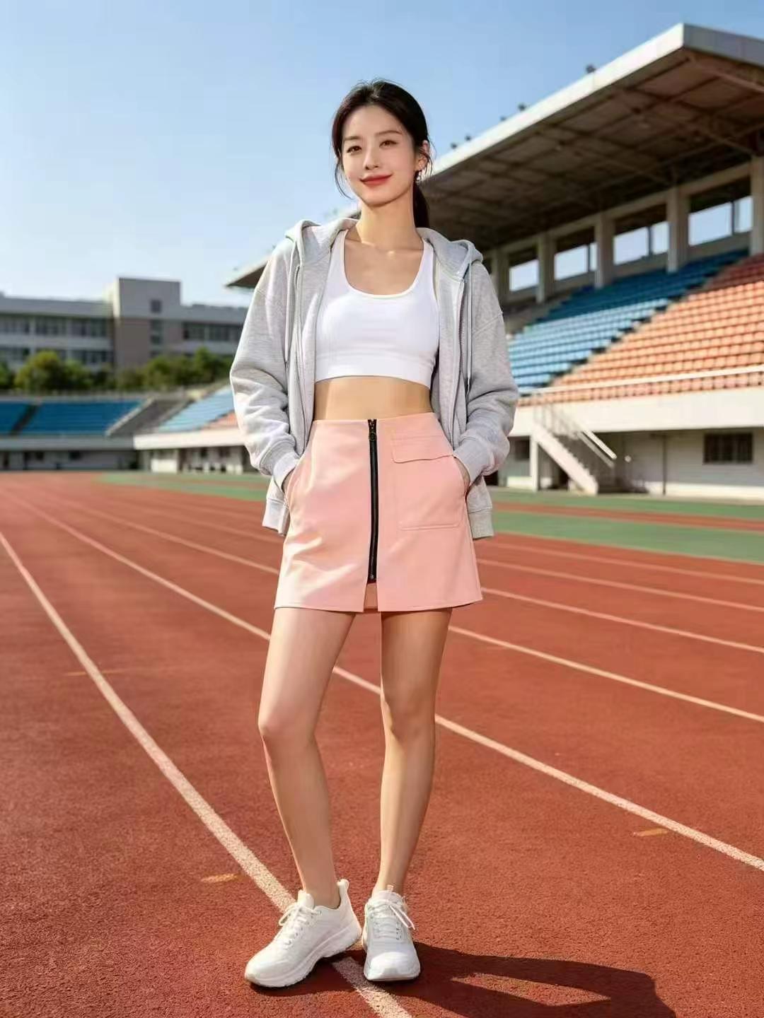 About 260 Pcs Sweet Cool Zipper Fashion Utility A-line Mini Skirt - Image 4