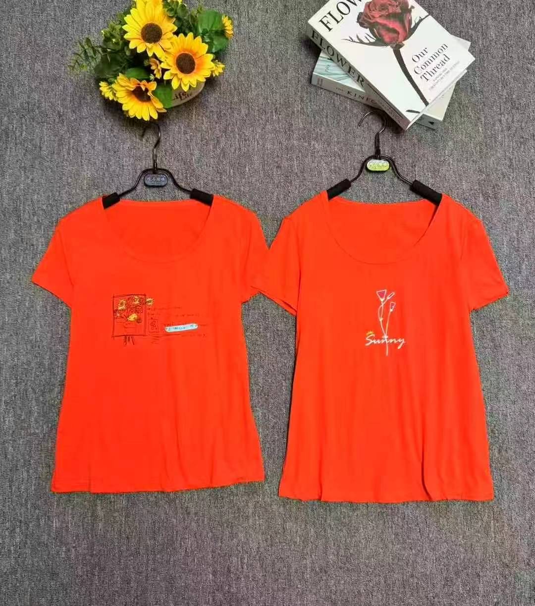 Camisetas de manga corta estampadas de algodón de moda, tallas S-XL, aproximadamente 3400 piezas - Image 2