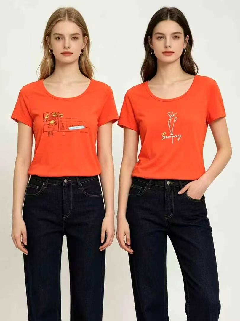 Camisetas de manga corta estampadas de algodón de moda, tallas S-XL, aproximadamente 3400 piezas - Image 8