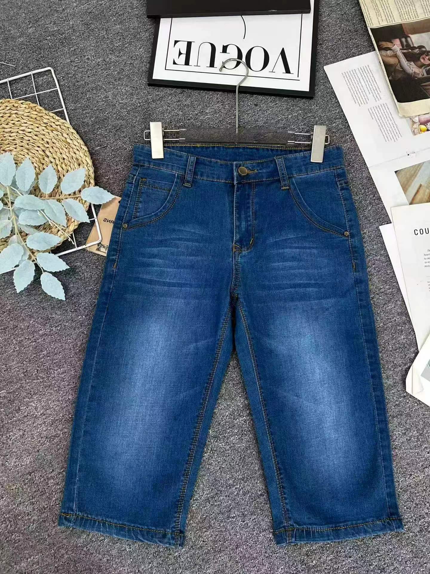 320 Pcs Celana Pendek Jeans Pria Bisnis Elastis Tinggi - Image 4
