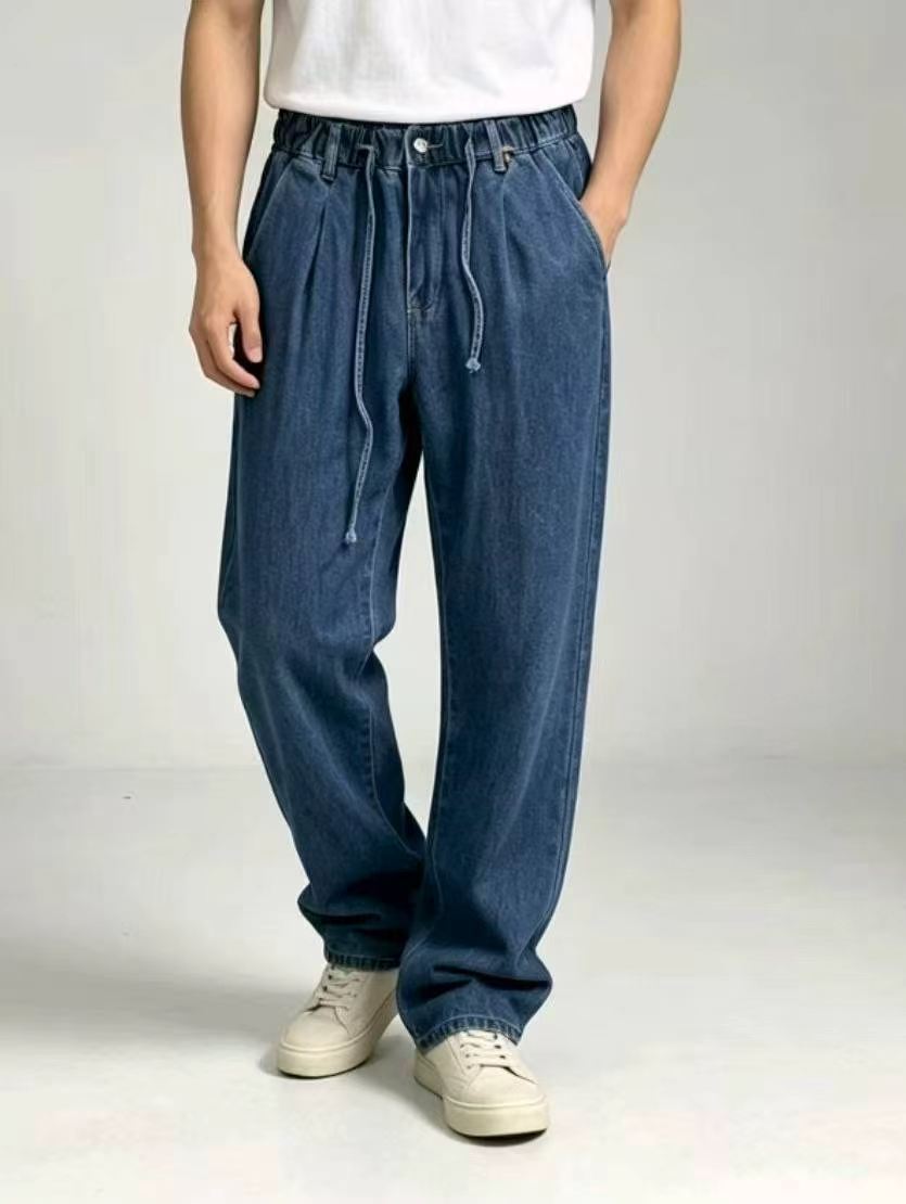Celana Jeans Pria Katun Washed Longgar Merek Asli Musim Semi Gugur, Sekitar 750 Pcs - Image 4