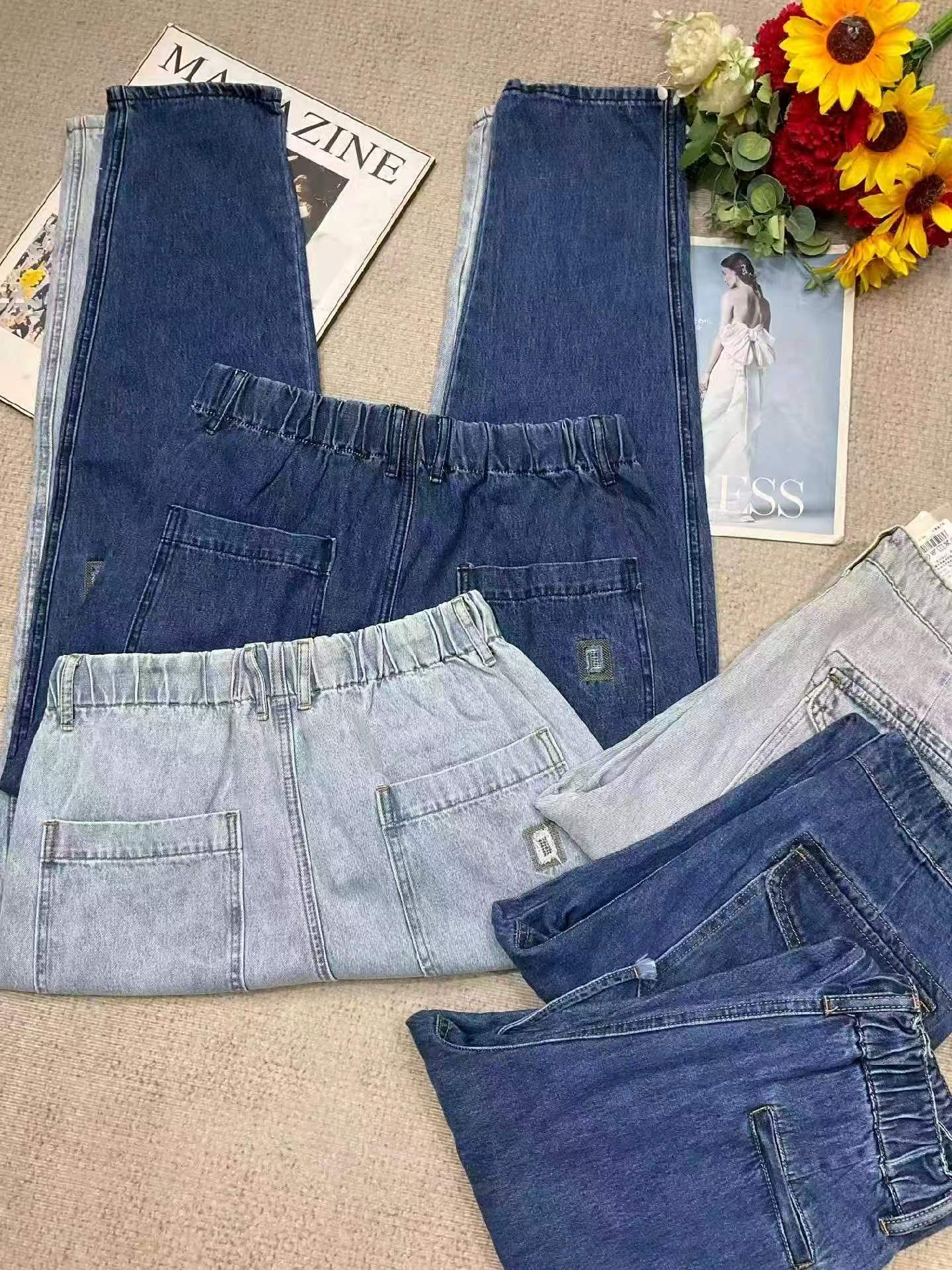 Celana Jeans Pria Katun Washed Longgar Merek Asli Musim Semi Gugur, Sekitar 750 Pcs - Image 8